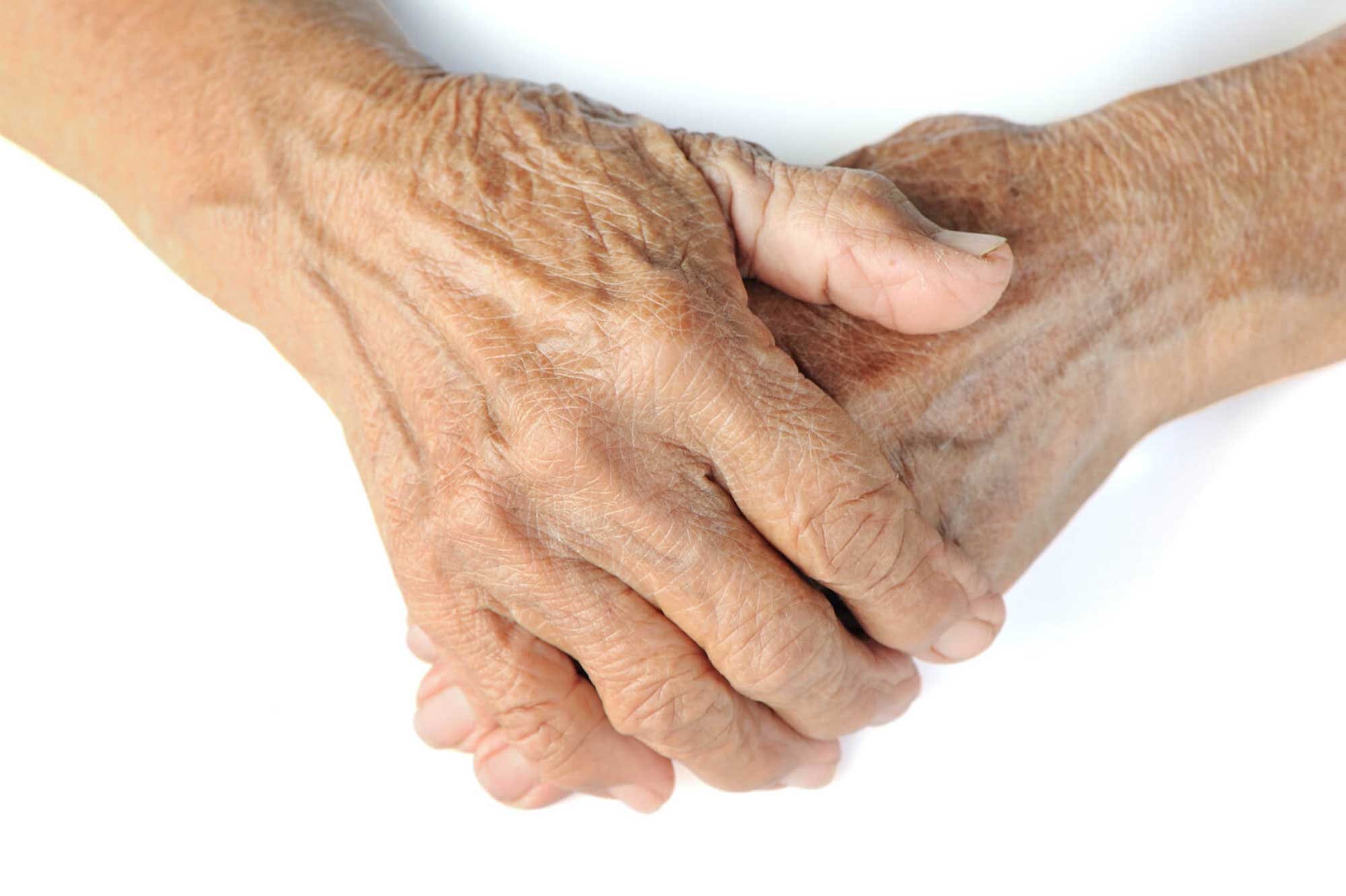 Close Up of Older Woman's Aging Hands